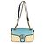 Borsa GG Marmont piccola in pelle di vitello matelassé blu e gialla con torchon diagonale di Gucci - vista 5