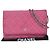 Wallet On Chain Cartera Chanel con cadena en piel de ternera acolchada Rosa