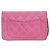Wallet On Chain Cartera Chanel con cadena en piel de ternera acolchada Rosa - vista 2