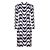 Abito midi in seta CC Wave avorio e nero Chanel 21P FR 42 Crudo - vista 2
