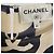 Abito midi in seta CC Wave avorio e nero Chanel 21P FR 42 Crudo - vista 8