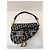 Christian Dior Saddle Chain Pouch Jacquard Obliquo Blu - vista 11