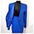 Yves Saint Laurent Jupe tailleur bleue YSL en coton piqué  - vue 6