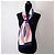 Pierre Cardin sciarpa in seta vintage 70s Rosso Blu - vista 2
