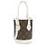 Borsa a mano Nano Bucket LV Match di Louis Vuitton Marrone Bianco