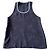 Autre Marque Top de seda marrón oscuro con detalles grises CFOC - Talla S