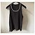 Autre Marque Top de seda marrón oscuro con detalles grises CFOC - Talla S - vista 12