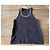 Autre Marque Top de seda marrón oscuro con detalles grises CFOC - Talla S - vista 2