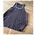 Autre Marque Top de seda marrón oscuro con detalles grises CFOC - Talla S - vista 9
