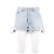 Off White Short de denim azul claro