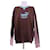 Autre Marque Brauner und blauer Pullover mit Logo  - Ansicht 1