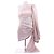 Autre Marque Asymmetrisches Kleid aus hellrosa Satin Pink
