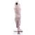 Autre Marque Asymmetrisches Kleid aus hellrosa Satin Pink - Ansicht 3