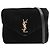 Saint Laurent Borsa a tracolla in velluto nero Loulou