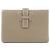 Hermès H Passant Compact Bi-Fold Wallet Taupe