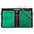 Borsa a spalla Ophidia in suede verde medio Gucci con catena