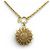 VINTAGE COLLIER CHANEL CHAINE MEDAILLON SOLEIL LOGO CC COCO MARK METAL NECKLACE Doré - vue 3