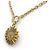 VINTAGE COLLIER CHANEL CHAINE MEDAILLON SOLEIL LOGO CC COCO MARK METAL NECKLACE Doré - vue 4