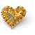 BROCCO VINTAGE RARO CHRISTIAN LACROIX CUORE DORATO