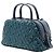 Bowling Bolso de bolos de piel de ternera trenzada Chanel CC Azul - vista 2