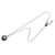Collana in strass Chanel Coco Mark Nero Argento - vista 4