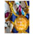 Sciarpa in seta Chanel Bianca Blu Gialla Bianco Giallo - vista 13