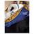 Sciarpa in seta Chanel Bianca Blu Gialla Bianco Giallo - vista 16