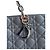 Borsa a mano Christian Dior Lady Dior in pelle grigia Grigio - vista 5