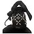 Borsa Ganni in satin nero con cristalli