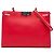 Fendi Rote Leder Peekaboo Clutch Crossbody