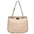 Borsa a spalla in pelle beige Rockstud di Valentino