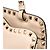 Borsa a spalla in pelle beige Rockstud di Valentino - vista 8