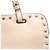 Borsa a spalla in pelle beige Rockstud di Valentino - vista 9