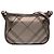 Borsa a tracolla in tela a quadri Supernova marrone e pelle metallica Burberry Bronzo