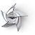 NEUE CHANEL ROSE DES VENTS CAMELIA LEDER BROSCHE Silber - Ansicht 2