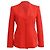 Theory Hidden-Buttoned Blazer with Pockets in Red Wool