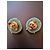 Autre Marque L'OR DU SOIR splendidi orecchini a clip couture Condizioni quasi nuove Verde Gold hardware - vista 2