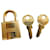 neues Hermès Schloss für Hermès Kelly, Birkin, Victoria, Picotin Taschen 2 Schlüssel Gold hardware Stahl
