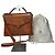 Vintage Courreges 2Way Lederhandtasche braun