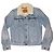 Levi's Damen Typ 3 Sherpa gefütterte blaue Denim Standard Trucker Jeansjacke