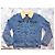 Zara Giacca di jeans trucker standard tipo 3 in denim blu foderata in sherpa - vista 4
