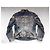 Autre Marque H&D Classic Leather Collection - Distressed Genuine Leather & Denim Panel Acid Wash Jacket - view 4