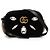 Gucci Mini GG Marmont Nero in Velluto Matelassé Decorato con Cristalli