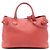 Burberry Pink Medium Leder und House Check Canvas Banner Satchel