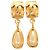 Vintage Coco Mark Gold Clip Ohrringe von Chanel Golden