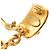 Vintage Coco Mark Gold Clip Ohrringe von Chanel Golden - Ansicht 4