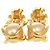 Vintage Coco Mark Gold Clip Ohrringe von Chanel Golden - Ansicht 6