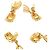 Vintage Coco Mark Gold Clip Ohrringe von Chanel Golden - Ansicht 7
