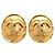 Vintage Chanel Gold Clip Ohrringe Golden