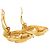 Vintage Chanel Coco Mark Metall Gold Clip Ohrringe Golden - Ansicht 3